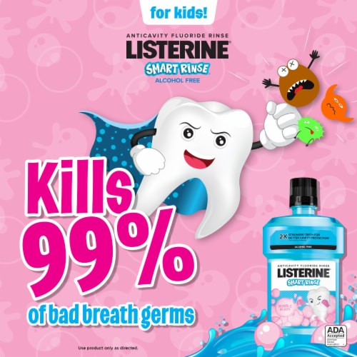Listerine Smart Rinse Bubble Blast Mouthwash Perspective: top