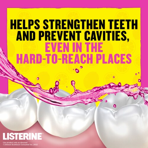 Listerine Smart Rinse Kids Anticavity Mouthwash Pink Lemonade Perspective: top