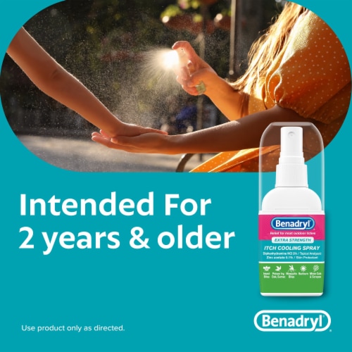 Benadryl Travel Size Extra Strength Anti-Itch Cooling Spray Perspective: top