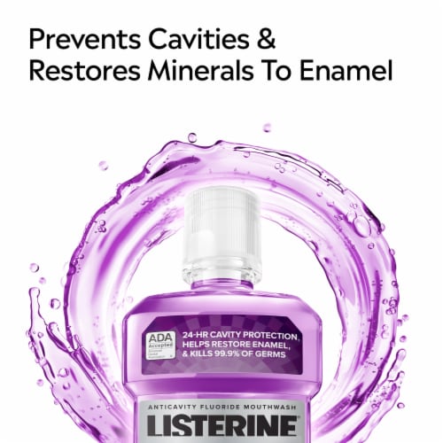 Listerine Total Care Mouthwash Fresh Mint Anticavity Fluoride Daily Oral Rinse with 6 Benefits in 1 Perspective: top