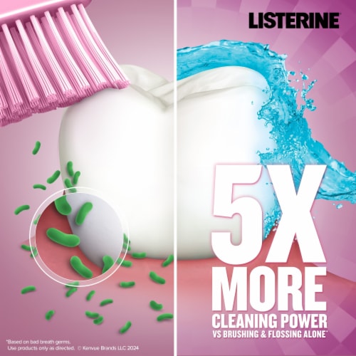Listerine Gum Therapy Glacier Mint Antiplaque & Gingivitis Antiseptic Mouthwash Perspective: top