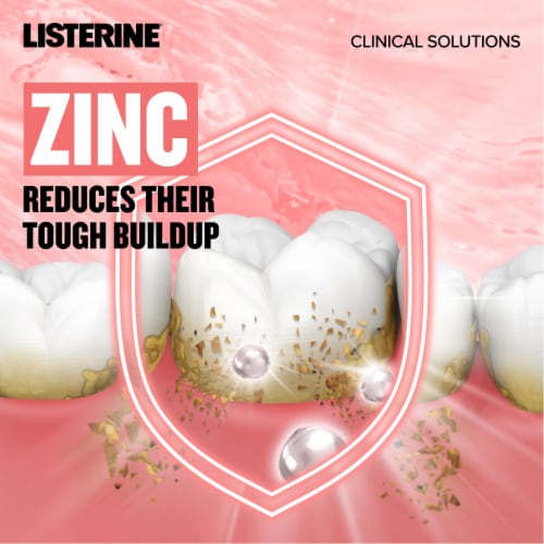 Listerine Clinical Solutions Antiseptic Mouthwash for Gum Health Antigingivitis Icy Mint Oral Rinse Perspective: top