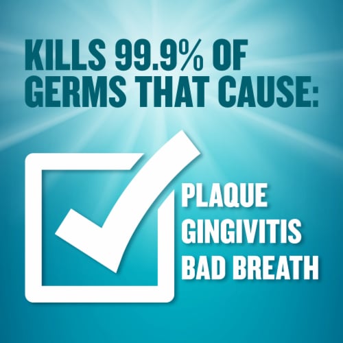 Listerine Antiseptic Mouthwash Cool Mint Daily Oral Rinse Kills 99% of Germs that Cause Bad Breath Perspective: top