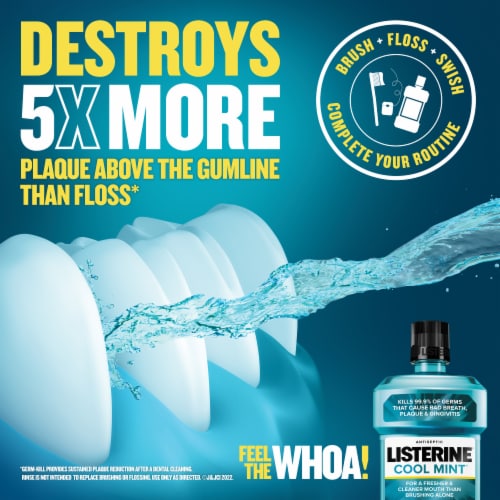 Listerine Cool Mint Antiseptic Mouthwash Perspective: top