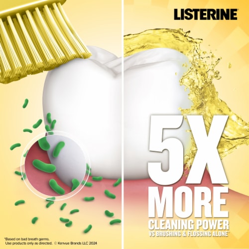 Listerine Antiseptic Mouthwash Original Daily Oral Rinse Kills 99% of Germs that Cause Bad Breath Perspective: top