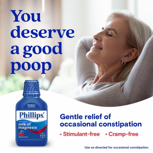Phillips'® Milk of Magnesia Wild Cherry Flavor Saline Laxative Perspective: top