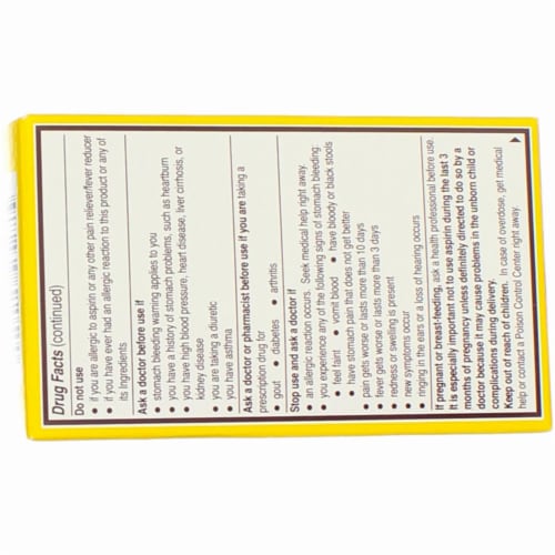 Bayer Extra Strength Back & Body Coated Aspirin Caplets 500 mg Perspective: top
