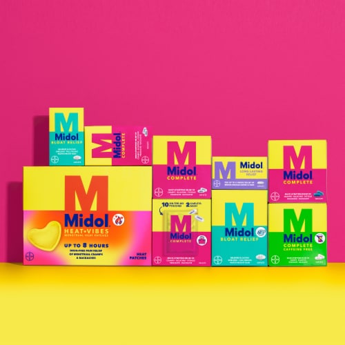 Midol® Long Lasting Menstrual Pain Reliever Acetaminophen Caplets Perspective: top