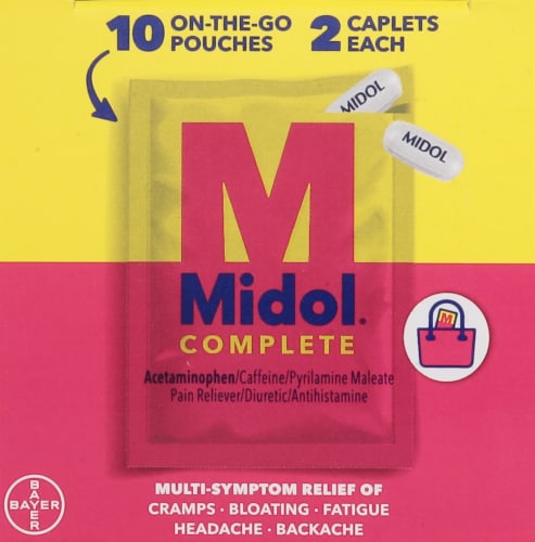 Midol® Complete Multi-Symptom Relief Caplets Perspective: top