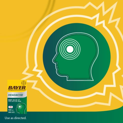 Bayer® Headache Aspirin 500mg Perspective: top