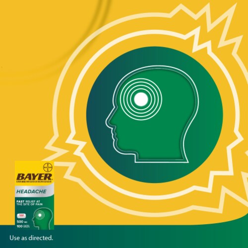 Bayer® Headache Aspirin 500mg Perspective: top