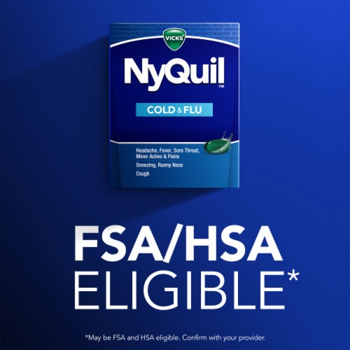 Vicks NyQuil Cold and Flu Relief Liquicaps Medicine Perspective: top