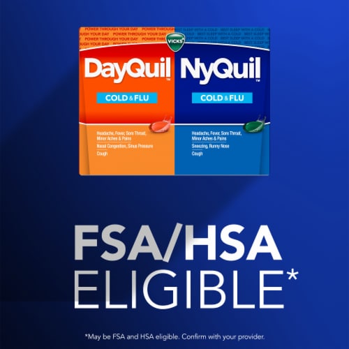 Vicks LiquiCaps DayQuil and NyQuil Cold Flu and Congestion Medicine Perspective: top