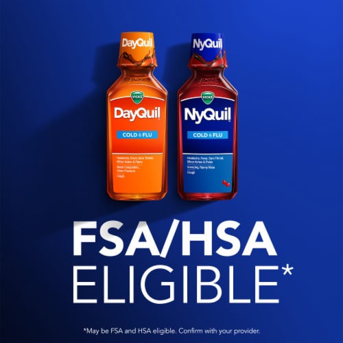 Vicks DayQuil and NyQuil Cherry Cold Flu and Congestion Medicine Perspective: top