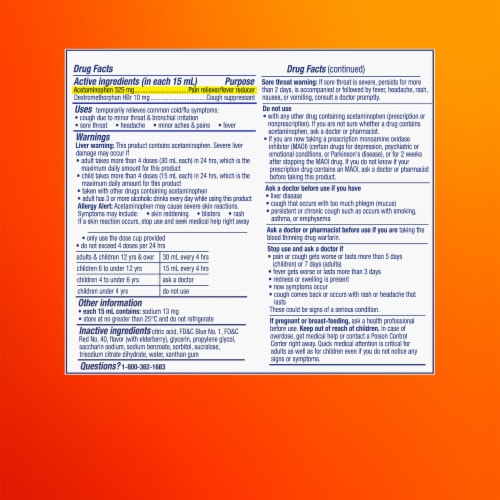 Vicks DayQuil Cold & Flu Relief Elderberry Liquid Perspective: top
