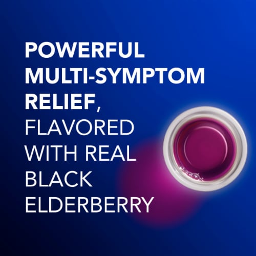 Vicks NyQuil Cold & Flu Relief Elderberry Liquid Perspective: top