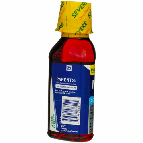 Vicks NyQuil Severe Nighttime Cold & Flu Relief Liquid, Berry, 8 fl oz Perspective: top