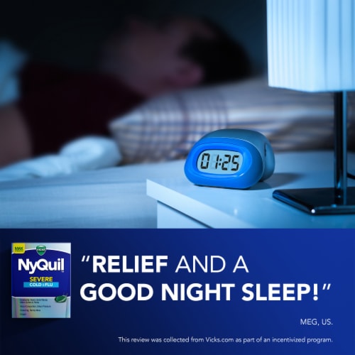 Vicks NyQuil SEVERE Cold & Flu Medicine Liquicaps Perspective: top