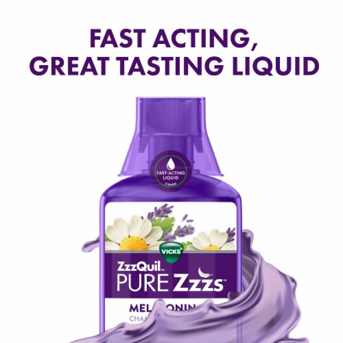 ZzzQuil Wildberry Vanilla Flavored PURE Zzzs Melatonin Sleep Aid Perspective: top