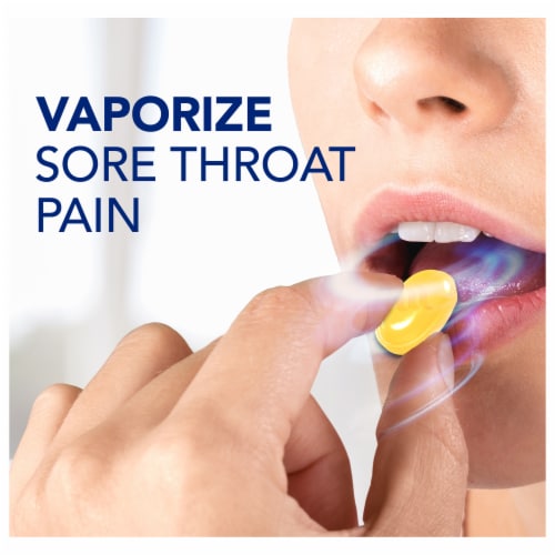 Vicks® VapoCOOL™ SEVERE Honey Lemon Medicated Lozenges Cough Drops Perspective: top