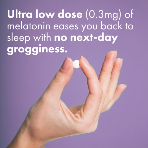 Vicks ZzzQuil PURE Zzzs Low Dose Melatonin Back to Sleep Rapid Dissolve Tablets Perspective: top