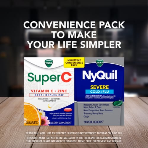 Vicks NyQuil and Super C Convenience Pack Perspective: top