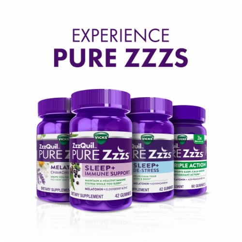ZzzQuil PURE Zzzs Melatonin Sleep Aid Gummies Perspective: top