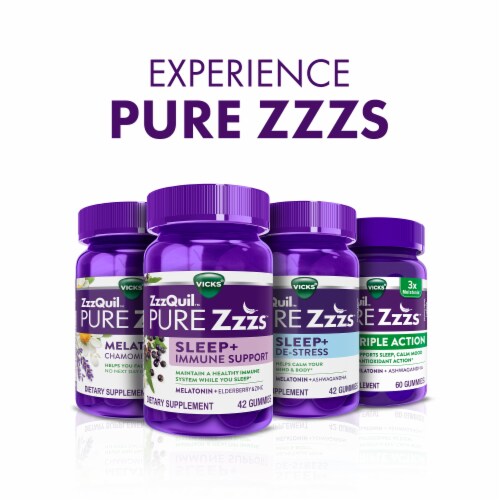 ZzzQuil PURE Zzzs Melatonin Sleep Aid Gummies Perspective: top