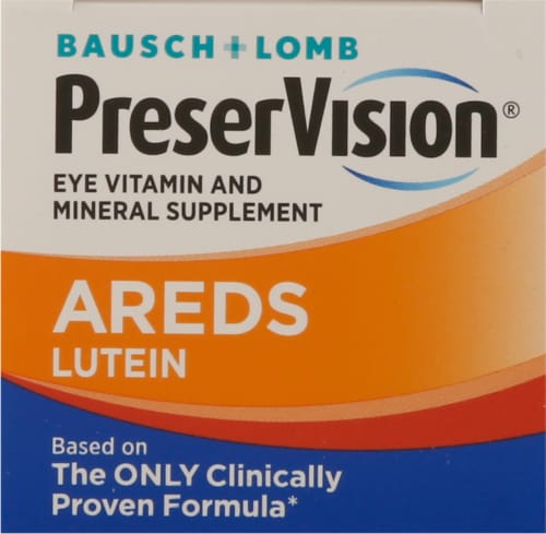 Bausch & Lomb Perservision Areds Lutein Eye Vitamin & Mineral Supplement Perspective: top