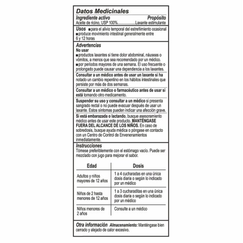 De La Cruz® Castor Oil Stimulant Laxative Perspective: top