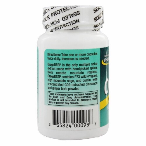 North American Herb & Spice OregaRESP, 30 Vegetarian Capsules Perspective: top