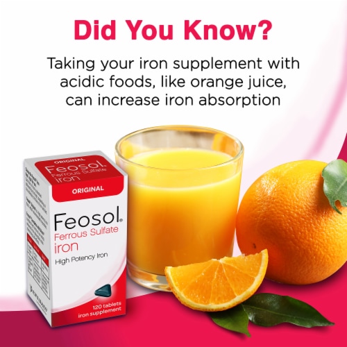 Feosol Ferrous Sulfate Iron Tablets Perspective: top