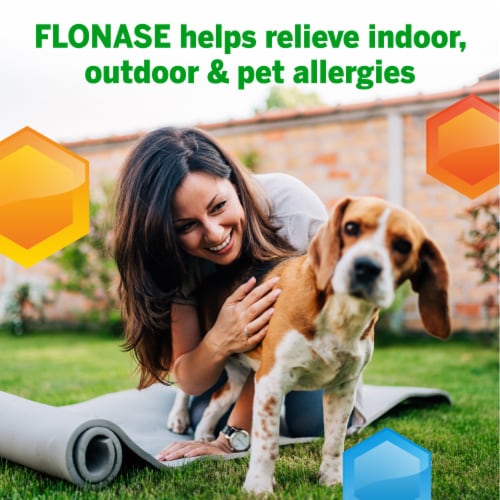 Flonase Allergy Relief Nasal Spray, 24 Hour Non Drowsy Allergy Medicine, Metered Nasal Spray Perspective: top