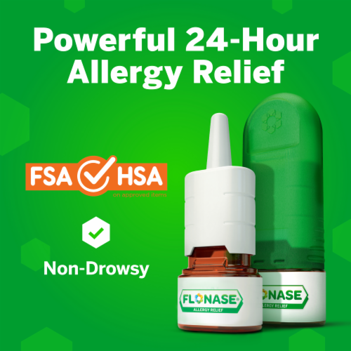 Flonase Nasal Twenty-Four Hour Non Drowsy Allergy Relief Medicine Metered Nasal Spray Perspective: top