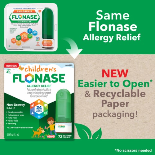 Flonase Children's Allergy Medicine Twenty-Four Hour Relief Metered Nasal Spray Perspective: top