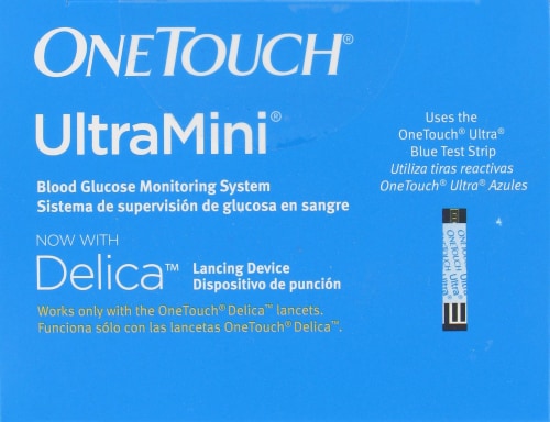 OneTouch UltraMini Blood Glucose Monitoring System Perspective: top