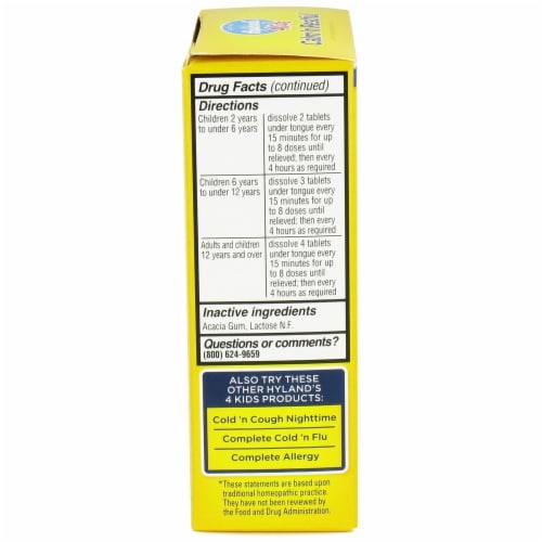 Hyland's 4 Kids Calm 'n Restful 125CT Perspective: top