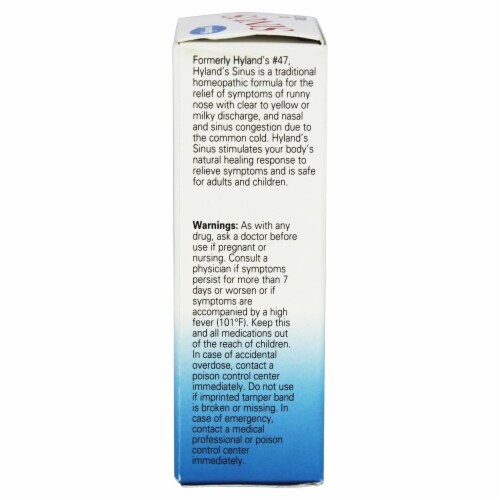 Hyland's Sinus Tablets 100CT Perspective: top