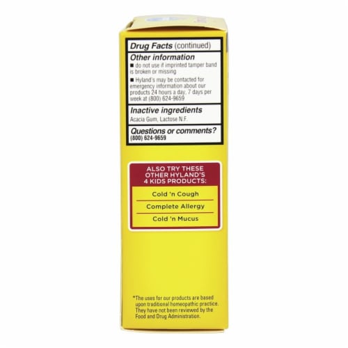 Hyland's 4Kids Homeopathic Tummy Ache Quick-Dissolving Tablets Perspective: top