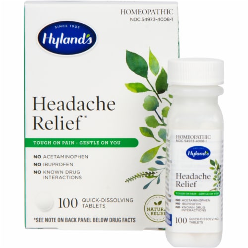 Hyland's Headache Relief Quick Dissolving Tablets Perspective: top