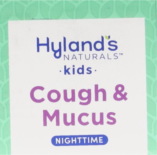Hyland's Naturals™ Kids Nighttime Cough & Mucus Grape Medicine Perspective: top