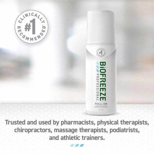 Biofreeze Professional Pain Relief Menthol Topical Gel 3 oz. Roll-on Bottle 5% Strength Perspective: top