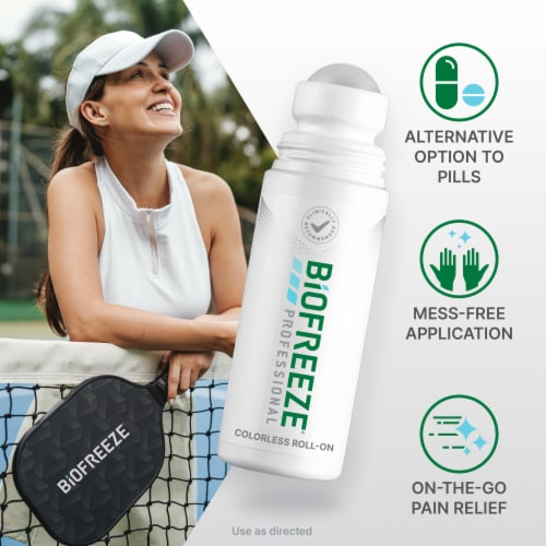 Biofreeze Professional Pain Relief Roll-On, Colorless Perspective: top