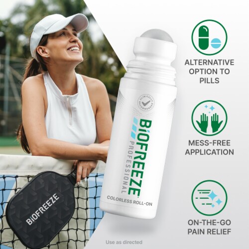 Biofreeze Professional Pain Relief Roll-On, Colorless Perspective: top
