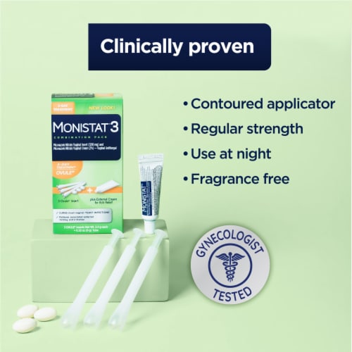 Monistat 3 Vaginal Antifungal Combination Pack 1 ea Perspective: top