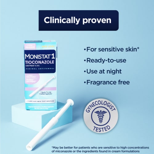 Monistat 1 Tioconazole Ointment 6.5% Vaginal Antifungal 1 ea Perspective: top