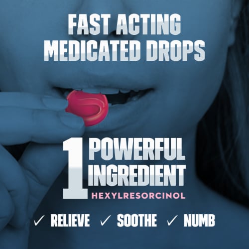 Mucinex® Insta Soothe™ Sore Throat Elderberry & Wild Cherry Flavor Medicated Drops Perspective: top
