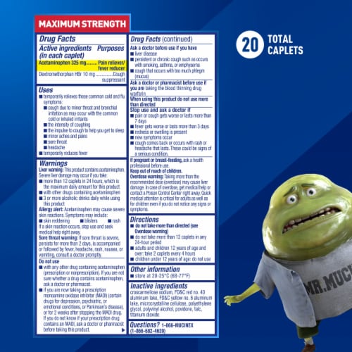 MUCINEX® Rapid Clear® Pain, Headache & Cough- 24/20 ct. Perspective: top