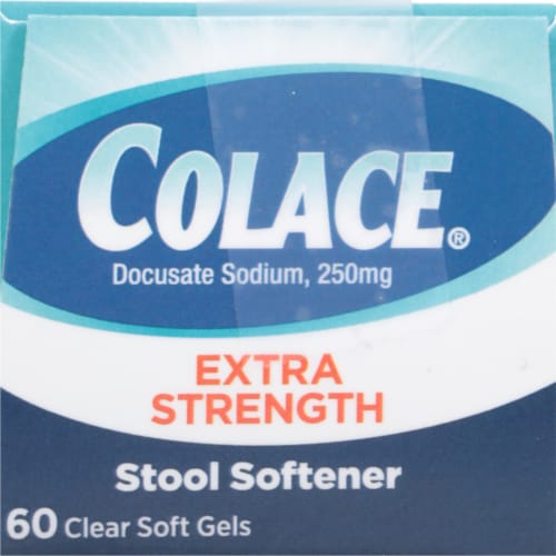 Colace® Extra Strength 250mg Clear Soft Gels Perspective: top