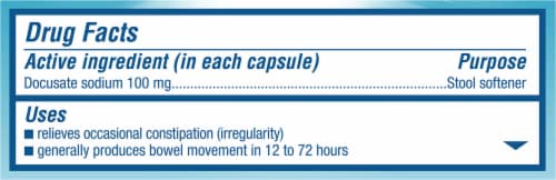 Colace® 10mg Stool Softener Capsules Perspective: top